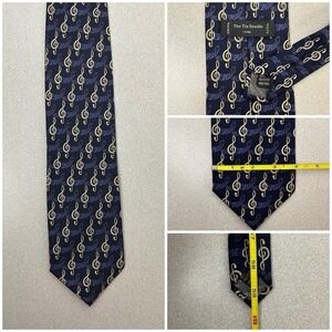The Tie Studio London Neck‎ Tie Music Note G Clef 100% Polyester 59.5"